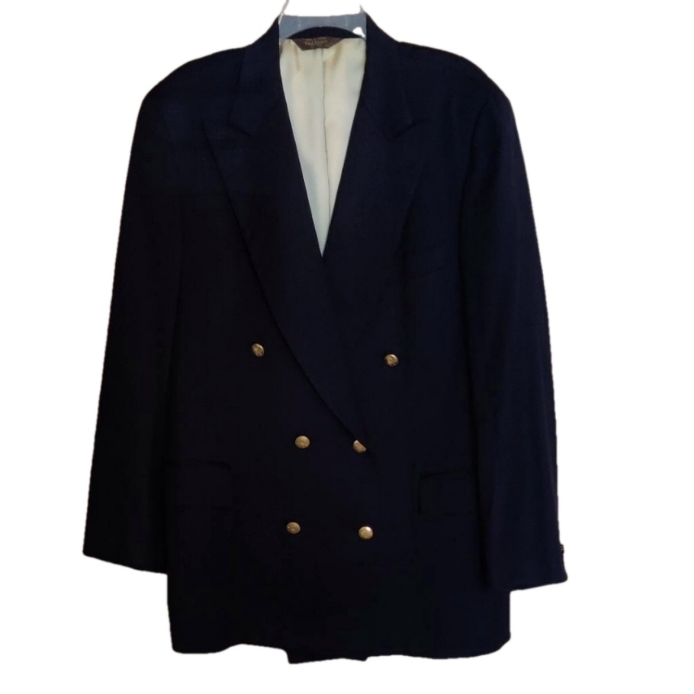 Paul Stuart Men's Navy Blazer Size 42L